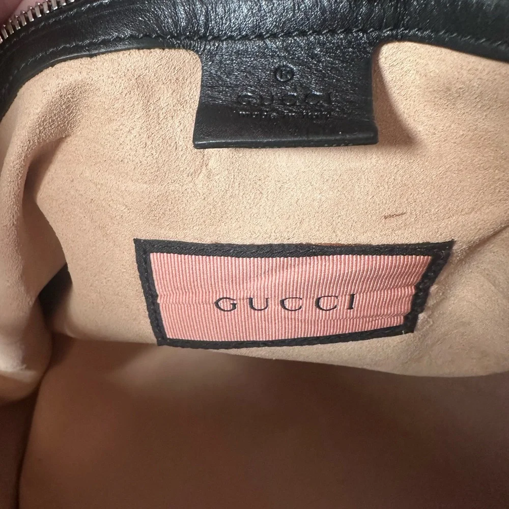Authentic Gucci Ghost Black and Yellow Graphic Duffel Bag
